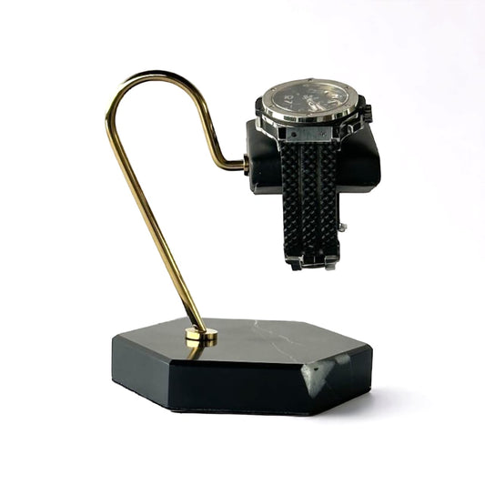 Single Watch Stand Mini Black & Gold