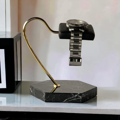 Single Watch Stand Black & Gold