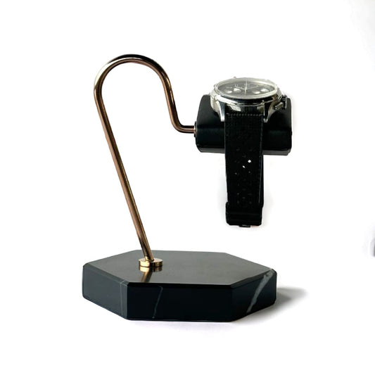 Single Watch Stand Mini Black & Rose Gold