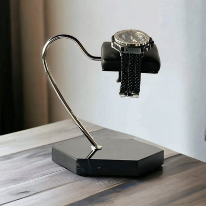 Single Watch Stand Black & Silver