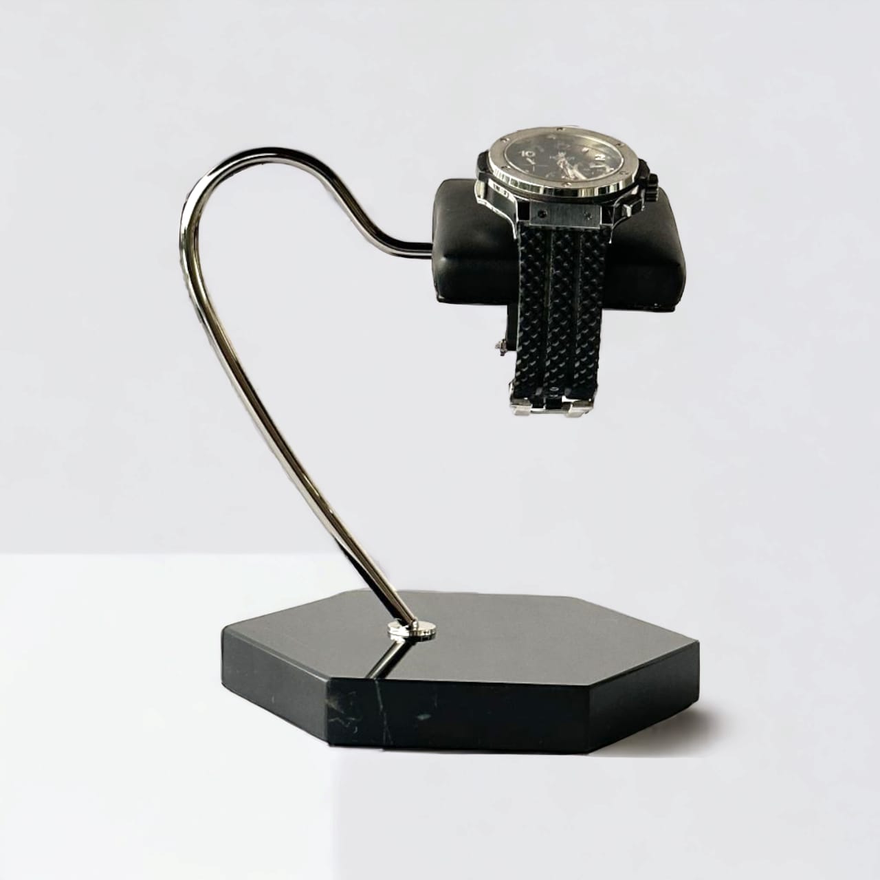 Single Watch Stand Black & Silver