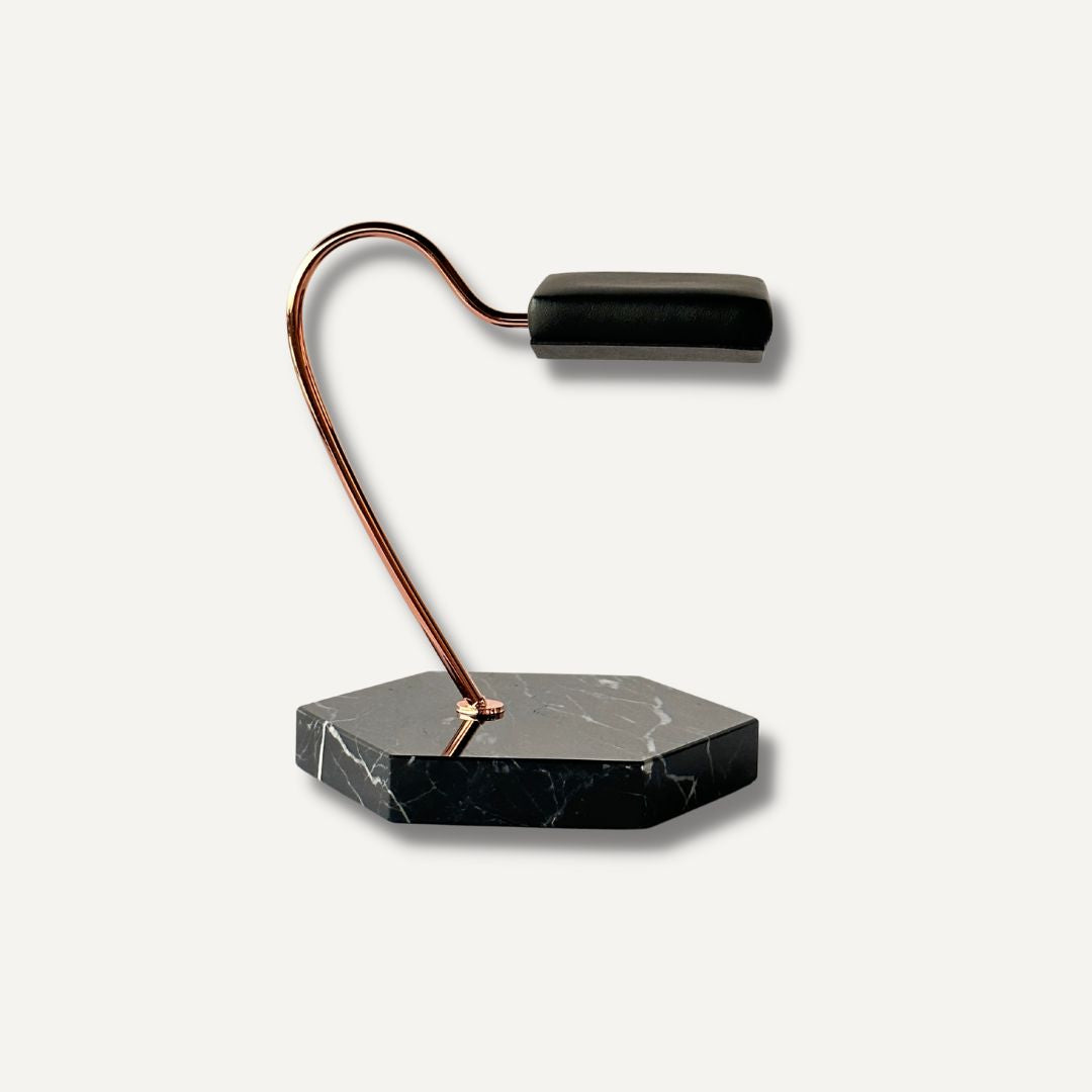 Single Watch Stand Black & Rose Gold